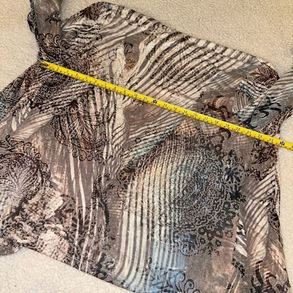 Chicos Women’s Burnout Paisley Dream Cardigan Sweater Size 2 (Large) NWT - Picture 8 of 11